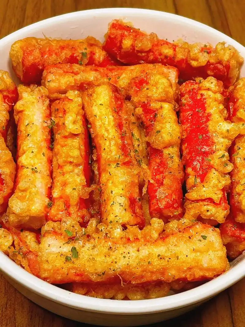 香炸蟹柳你们一定要去做! 外酥里嫩,香酥可口,真 - 抖音