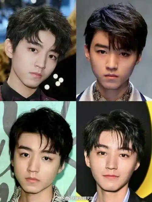 有粉丝整理了王俊凯不同时期的g社怼脸生图,家有少年初长成的氛围感