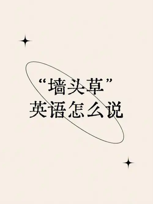 52墙头草英语怎么说简单词汇最好用