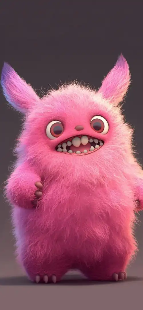 壁纸超话毛绒小怪兽