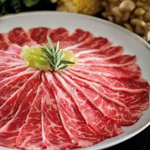 原香美谷饲雪花牛肉切片