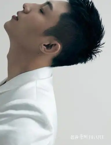 黄景瑜时尚芭莎艺术封面,创意半脸更显锋利眉眼,侧颜棱角分明