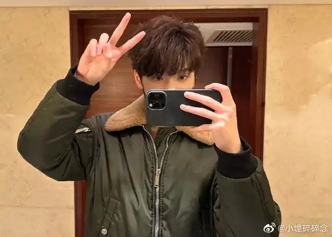 严浩翔新发色对镜自拍