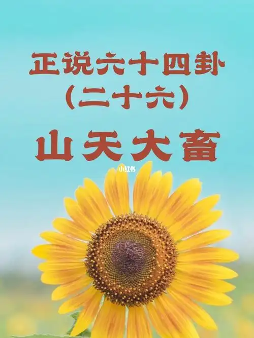 正说六十四卦之山天大畜二十六