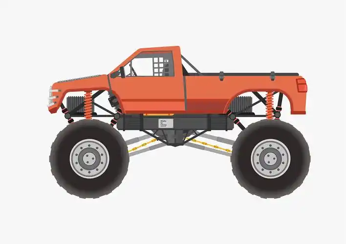 大脚车矢量插画