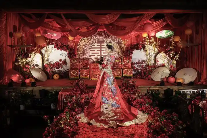 庄重红中式传统婚礼