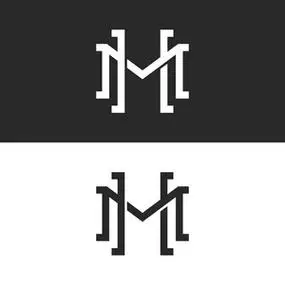 字母 jm j m 徽标组合图标设计业务概念团队合作的人工作发展等距字母