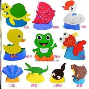 小天鹅头饰表演节目道具动物帽子白鹅面具儿童幼儿园排练表演头套