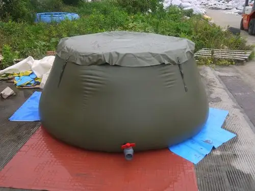 森林消防移动储水囊 带2寸出水阀门 盖子 软体可折