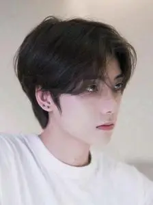 假发男中分短发减龄明星同款微卷发日常蓬松发套自然透气整顶头套