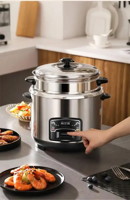 苏泊尔304不锈钢电饭锅家用老式小2l煮饭35四6人4多功能多用饭煲通用