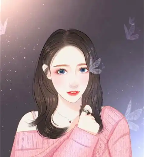 手绘头像图片女生小清新手绘头像女唯美简约2021最火女生头像