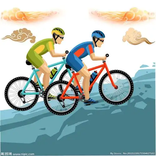 骑行骑自行车骑行卡通