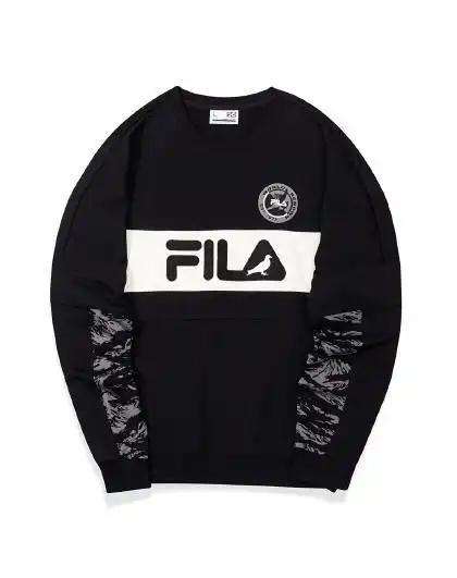 斐乐fusion系列男装卫衣男大logo保暖男式针织套头卫衣