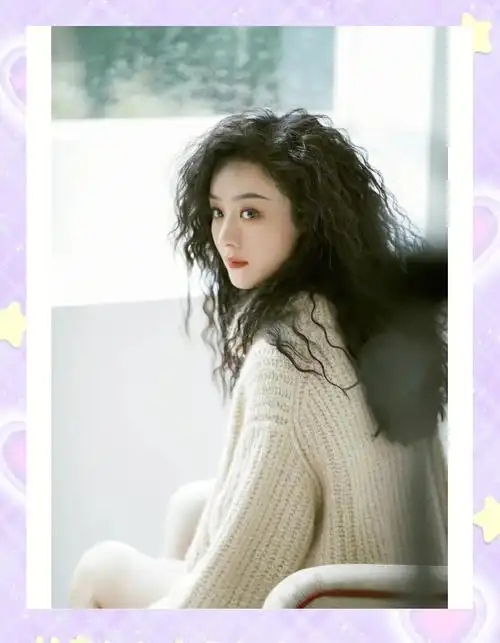 赵丽颖羊毛卷港风复古发型,美到窒息!