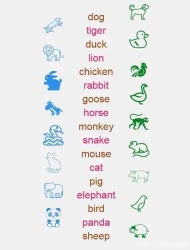 分类简单单词图片速记