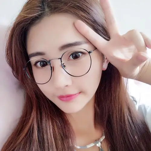日系文艺近视眼镜框女款软妹素颜眼镜框女配有度数韩版圆脸平光镜1元