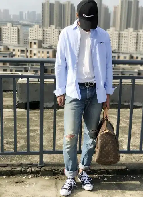 港风潮流 120支定织牛津纺 麂皮绒贴肘! 男士春季百搭衬衫