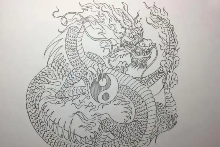 素描中国的象征--中国龙