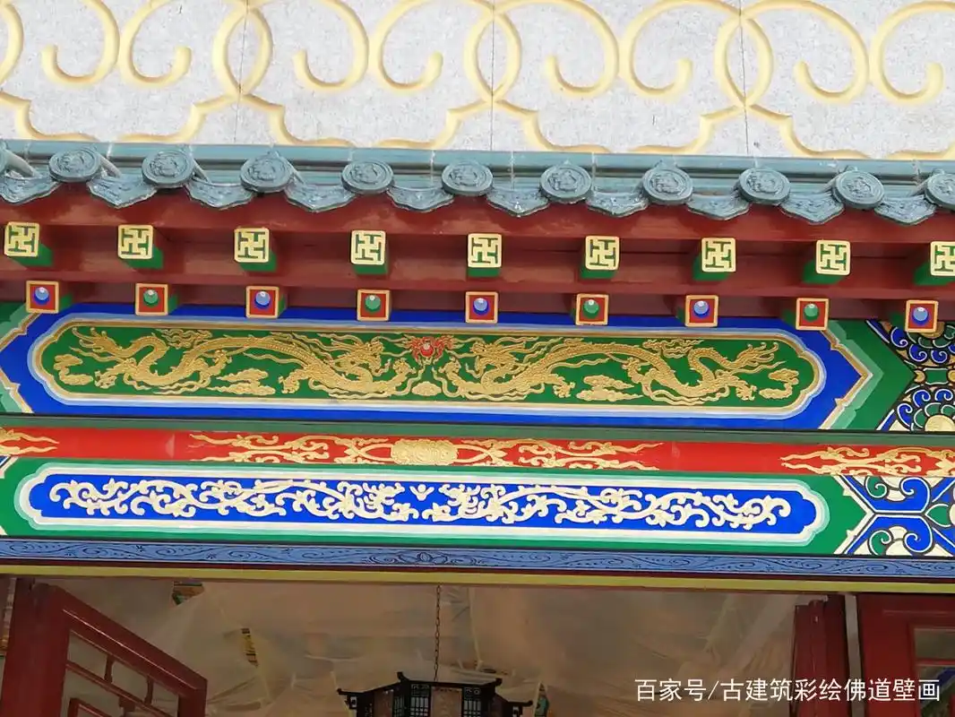 古建筑彩绘亭台楼阁彩绘