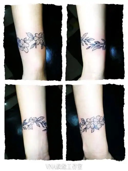 素花手环_纹身图案手稿图片_玺睿的纹身作品集