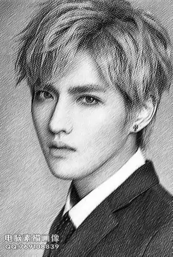 吴亦凡素描画像