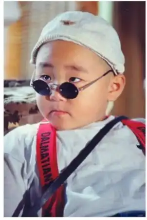 (童星时代的释小龙(左)与郝邵文(右))(鬼马搞怪的郝邵文给观众留下了