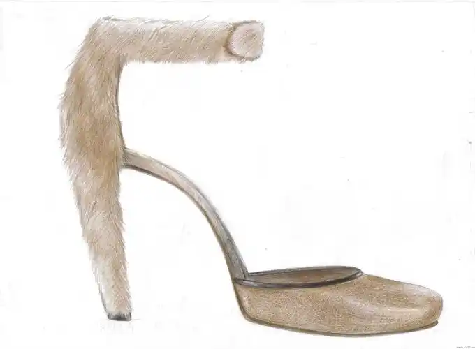 女高跟鞋(彩鉛)作品-女高跟鞋(彩鉛)款式图