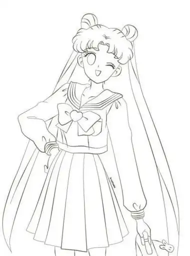 漂亮的水冰月美少女战士简笔画可爱简笔画100张儿童简笔画古装公主