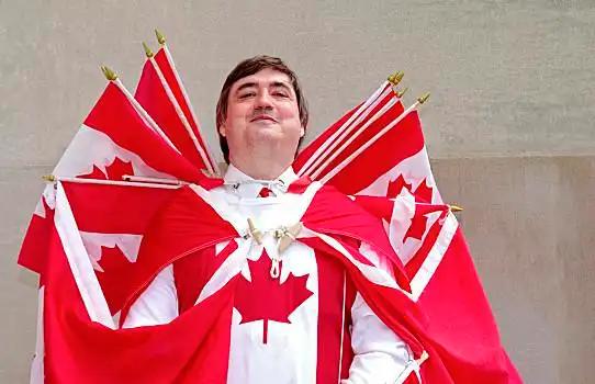 加拿大,庆贺,加拿大国庆,一个,男人,衣服
