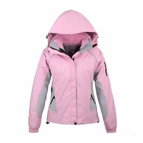 女士冲锋衣 户外运动服滑雪服 保暖两件套登山服 黑色 xl