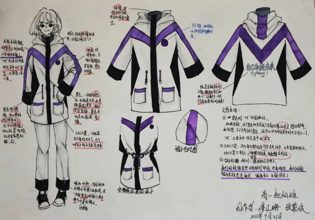 保定市美术中学:投票啦 | 第五届校服设计大赛之冬季服装(高一)_手机