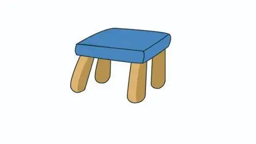 立体简单凳子简笔画怎么画可爱卡通凳子简笔画画法步骤