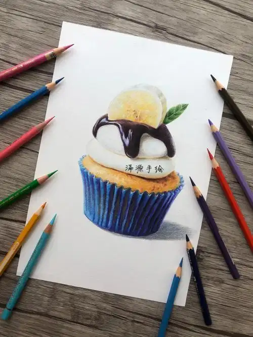 彩铅课堂彩铅香蕉甜品