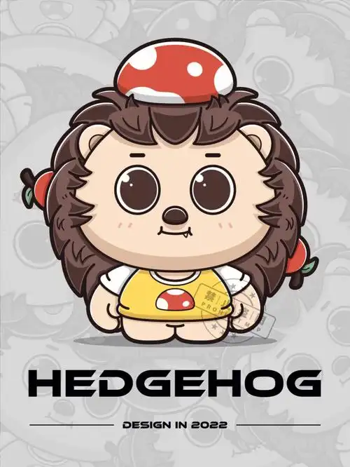 动物ip卡通形象系列刺猬完成稿