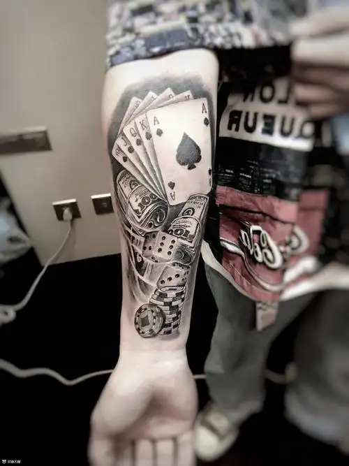 扑克筹码纹身图案大全 - 纹身大咖