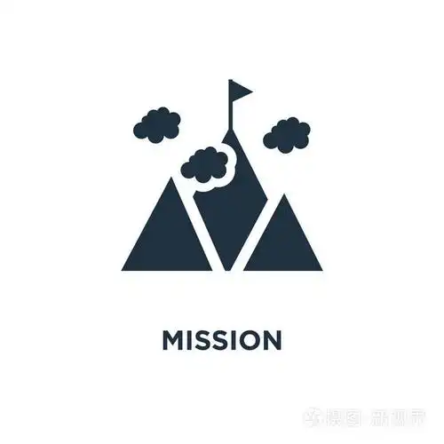 黑色填充矢量图.在白色背景上的使命符号.可用于网络和移动