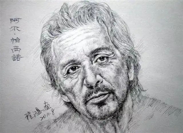 小央美名人素描肖像,全是钢笔画的,感觉如何?