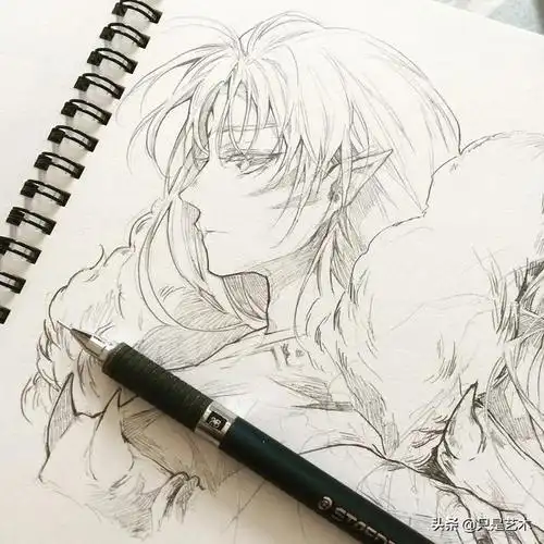 细腻的手绘动漫人物,帅气又美丽_铅笔画