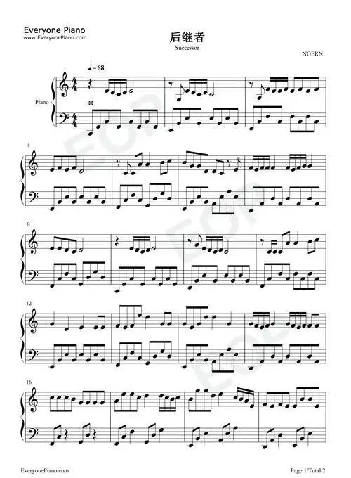 后继者-c调简单版-好像那时我们都在当时的事都记了起来