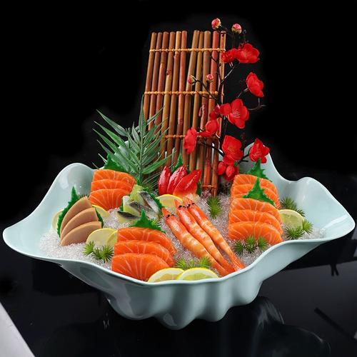 仿真菜品刺身拼盘模型食品食物模具日料美食样品定制假三文鱼甜虾