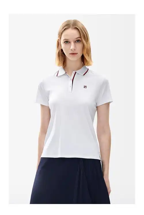 fila斐乐官方女子短袖polo衫夏季运动商务短袖t恤翻领休闲半袖上衣