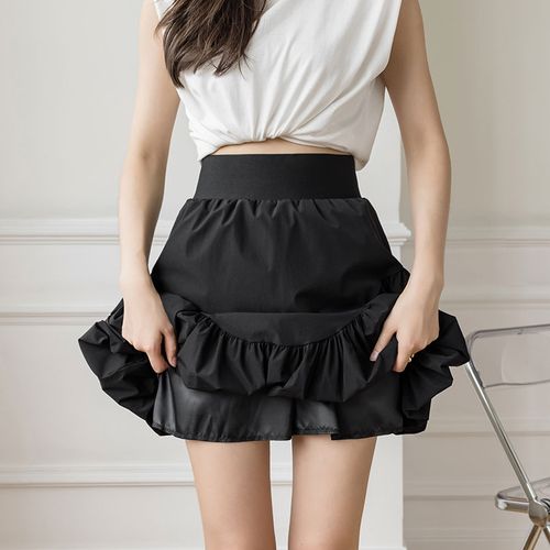 花苞云朵短款蓬蓬裙女半身泡泡夏季高腰显瘦半身裙