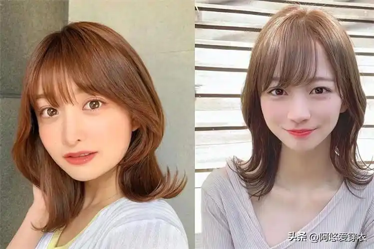 女生斜刘海发型图片2