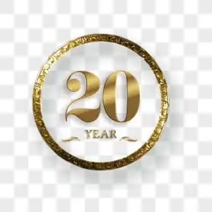 20周年艺术字元素