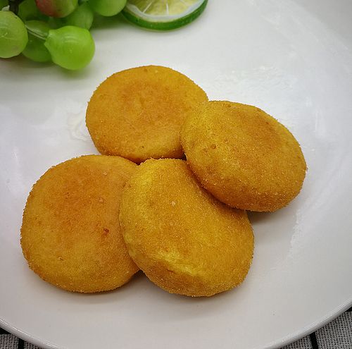 安井奶黄南瓜饼美食网红油炸小吃半成品粤式早茶点心甜点12个