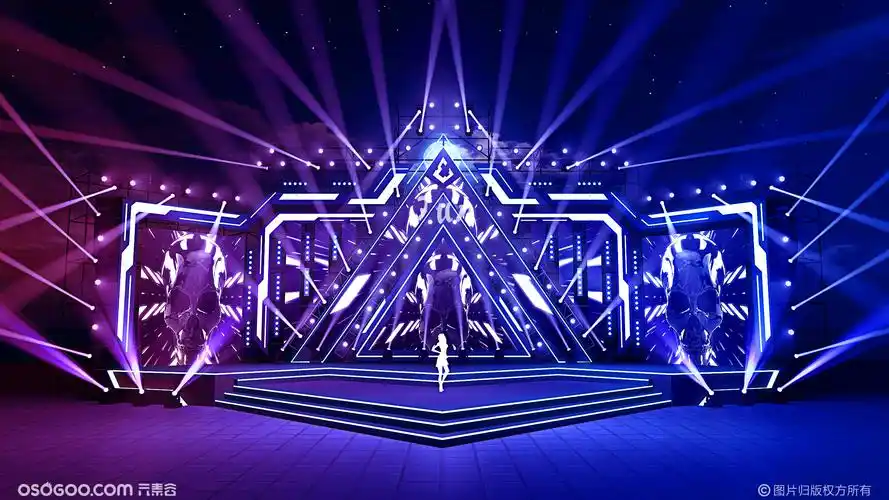 音乐节舞台 舞美效果图 舞美设计 3d效果图