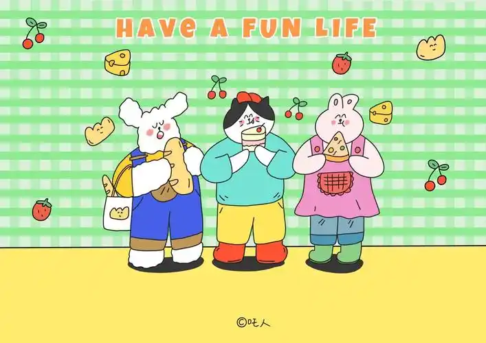 可爱卡通插画高清电脑桌面壁纸