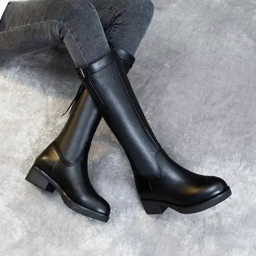 特价女长靴真皮 头层牛皮