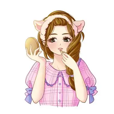 卡通化妆女孩直播美妆插画素材卡通化妆女孩直播美妆插画素材